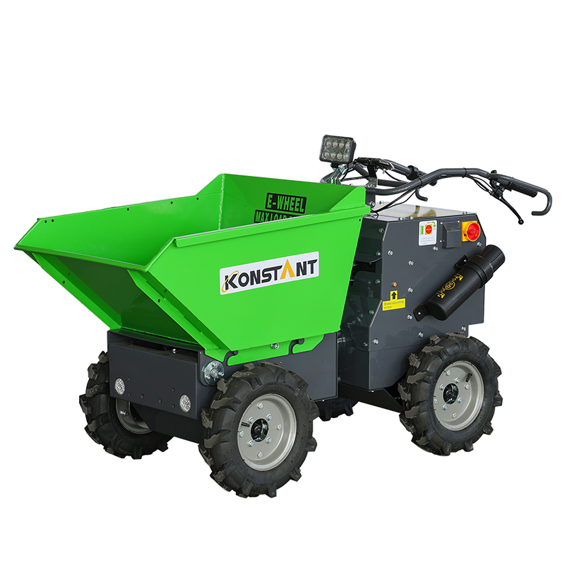 Sistema idrostatico e giunto a sfera di sterzo completamente elettrico a carriola ruota mini dumper